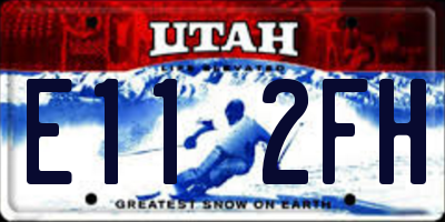 UT license plate E112FH