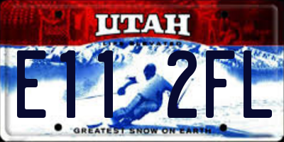 UT license plate E112FL