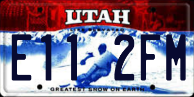 UT license plate E112FM