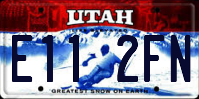 UT license plate E112FN
