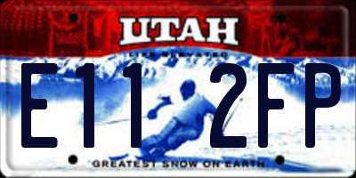 UT license plate E112FP