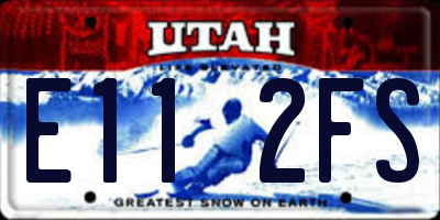 UT license plate E112FS