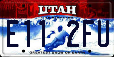UT license plate E112FU
