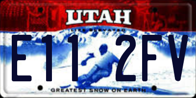 UT license plate E112FV