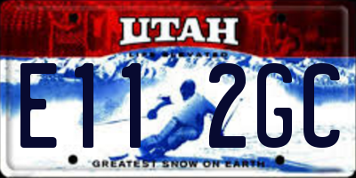 UT license plate E112GC