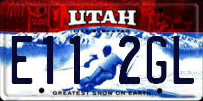 UT license plate E112GL