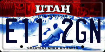 UT license plate E112GN