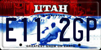 UT license plate E112GP