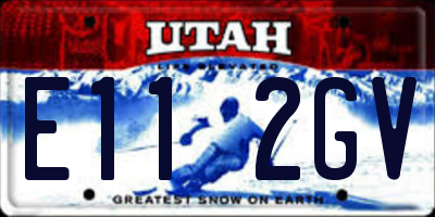 UT license plate E112GV