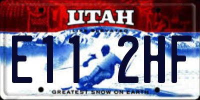 UT license plate E112HF