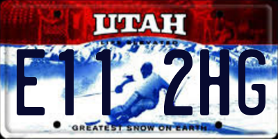 UT license plate E112HG