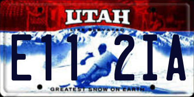 UT license plate E112IA