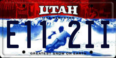 UT license plate E112II