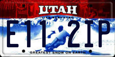 UT license plate E112IP