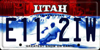 UT license plate E112IW