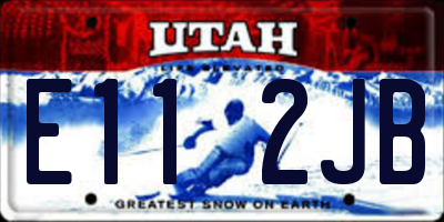 UT license plate E112JB