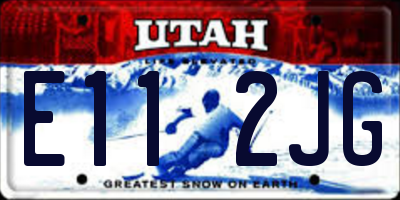UT license plate E112JG
