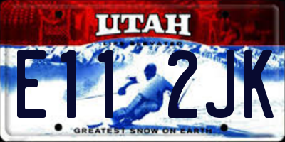UT license plate E112JK