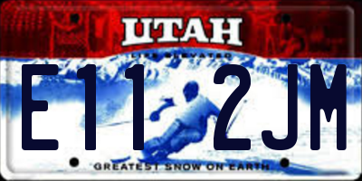 UT license plate E112JM
