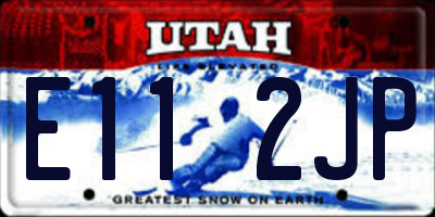 UT license plate E112JP
