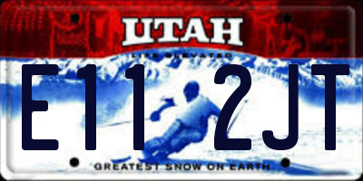 UT license plate E112JT