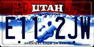 UT license plate E112JW