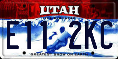 UT license plate E112KC