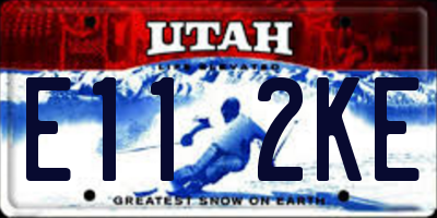 UT license plate E112KE