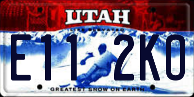 UT license plate E112KO