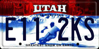 UT license plate E112KS