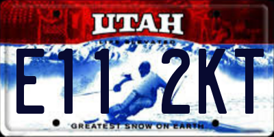 UT license plate E112KT