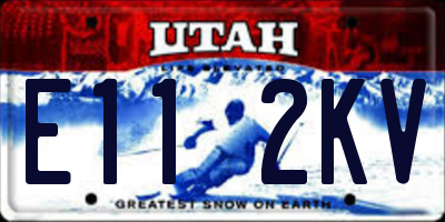 UT license plate E112KV