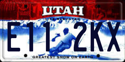 UT license plate E112KX