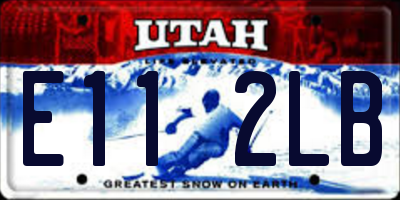 UT license plate E112LB