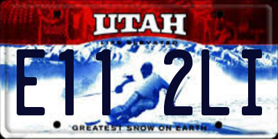 UT license plate E112LI