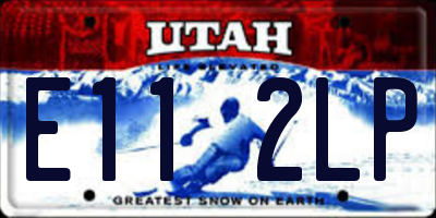 UT license plate E112LP
