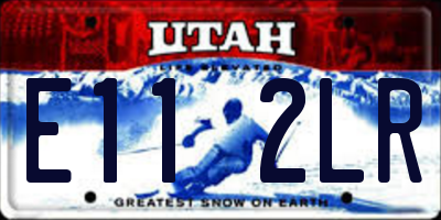 UT license plate E112LR