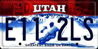 UT license plate E112LS