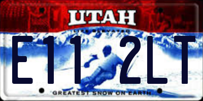 UT license plate E112LT
