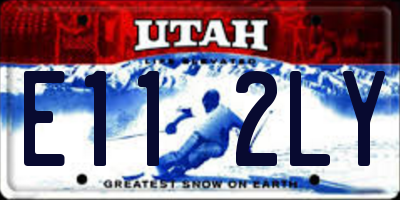 UT license plate E112LY
