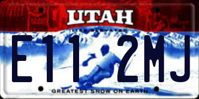 UT license plate E112MJ