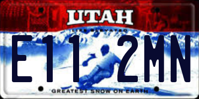 UT license plate E112MN