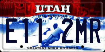 UT license plate E112MR