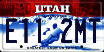 UT license plate E112MT