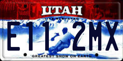 UT license plate E112MX