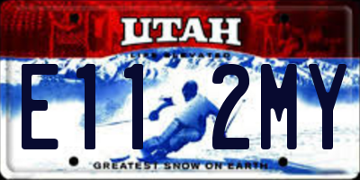UT license plate E112MY