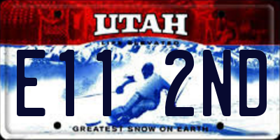 UT license plate E112ND