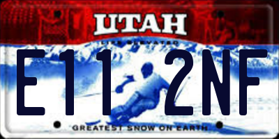 UT license plate E112NF