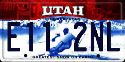 UT license plate E112NL