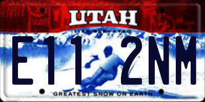 UT license plate E112NM